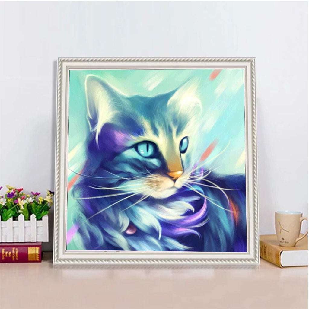 Diamond Painting Kit Cute Cat Craft 5D Painting Set - available at Sparq Mart