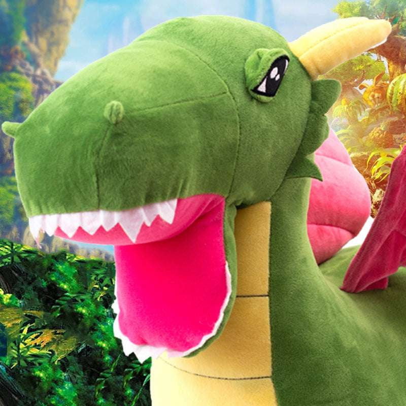 cuddly dinosaur plush, green plush dinosaur, kids dinosaur soft toy - available at Sparq Mart