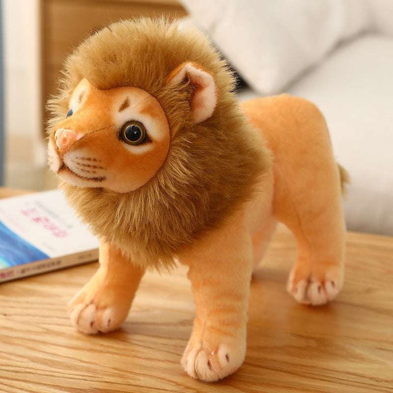 Cute Lion Plush, Little Lion Stuffed Animal, Simulation Lion Doll - available at Sparq Mart