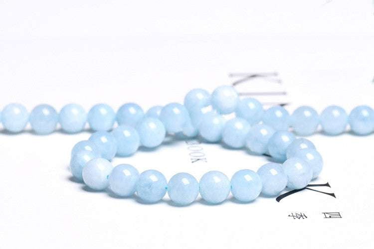 Aquamarine Beads Jewelry, Natural Aquamarine DIY, Polished Gemstone Accessories - available at Sparq Mart