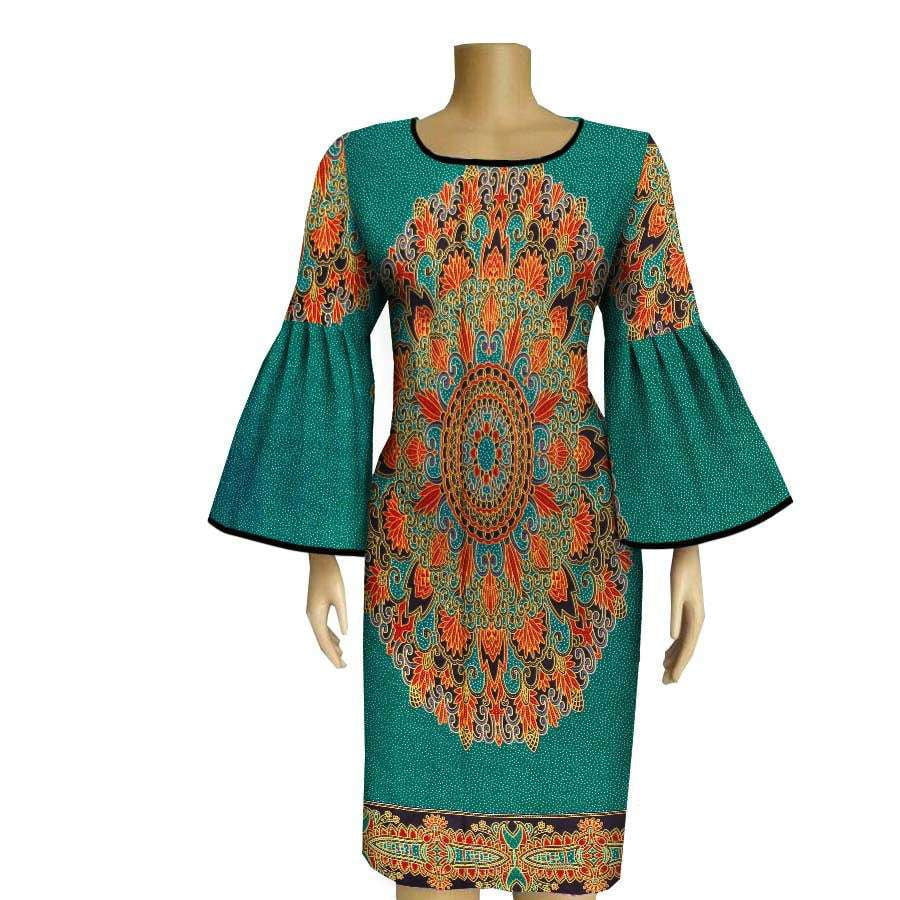 Batik Banquet Dress, Cotton Ladies Fashion, Elegant Banquet Attire - available at Sparq Mart