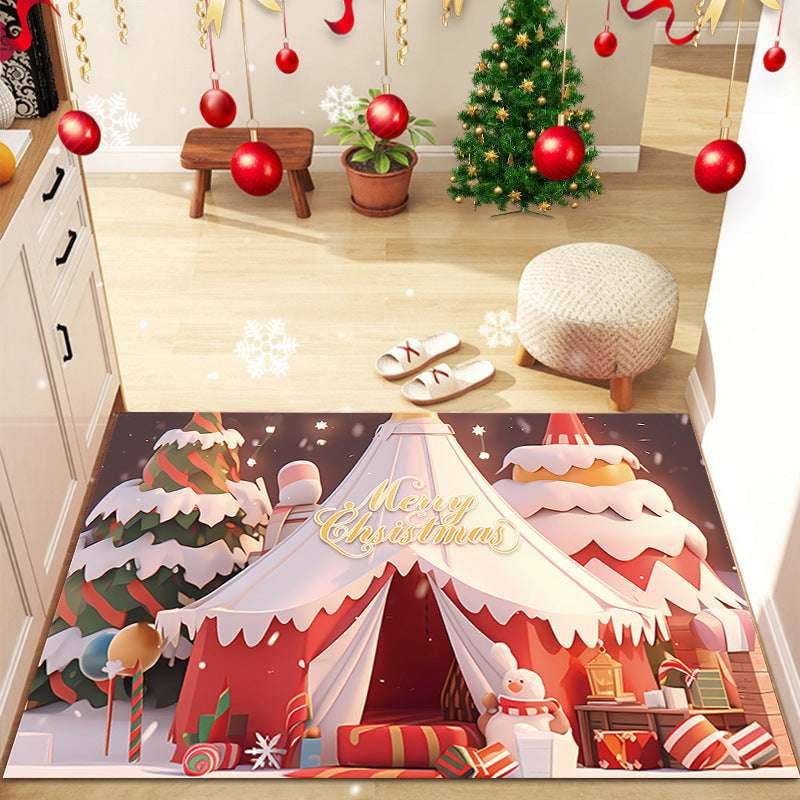 Bay Window Christmas Rug, Christmas Bedside Carpet, Festive Bedroom Carpets - available at Sparq Mart