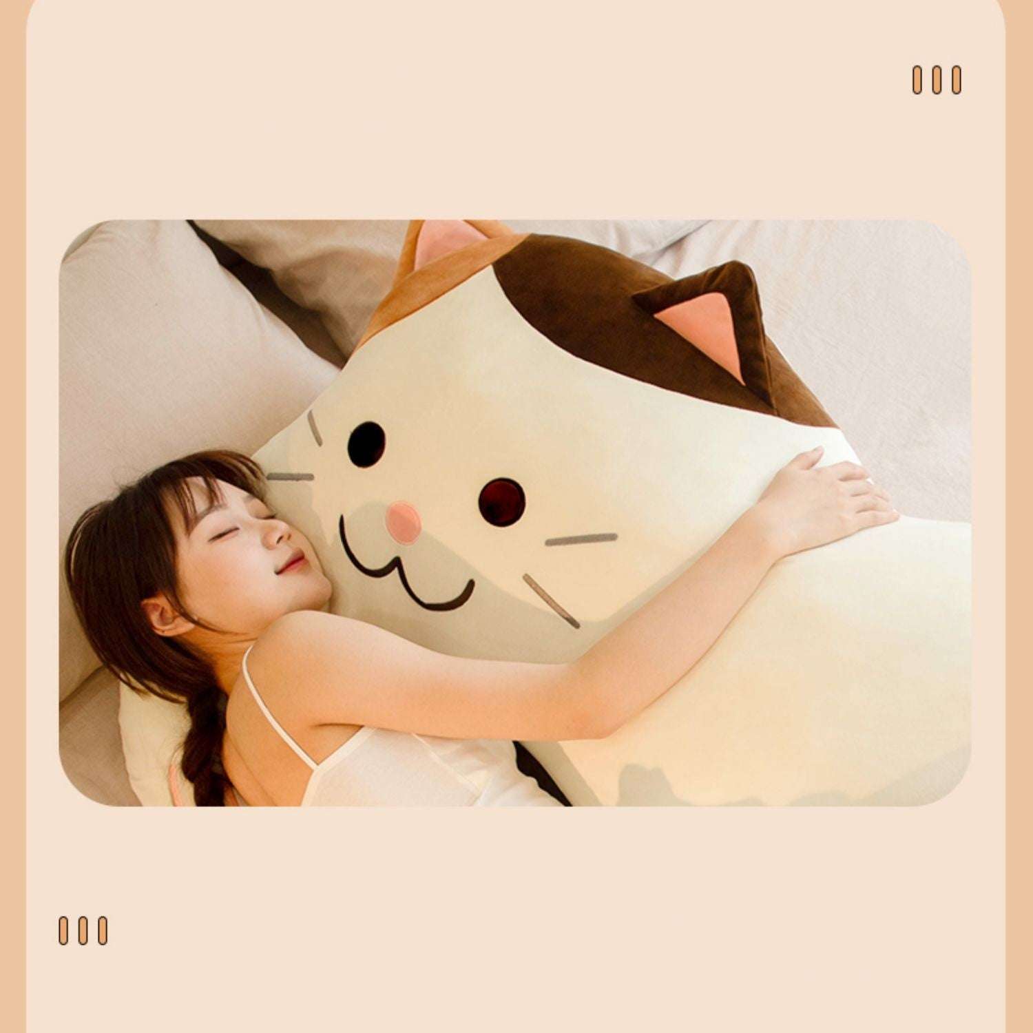 Cat Doll Pillow, Girl Toy, Smiling Cat - available at Sparq Mart