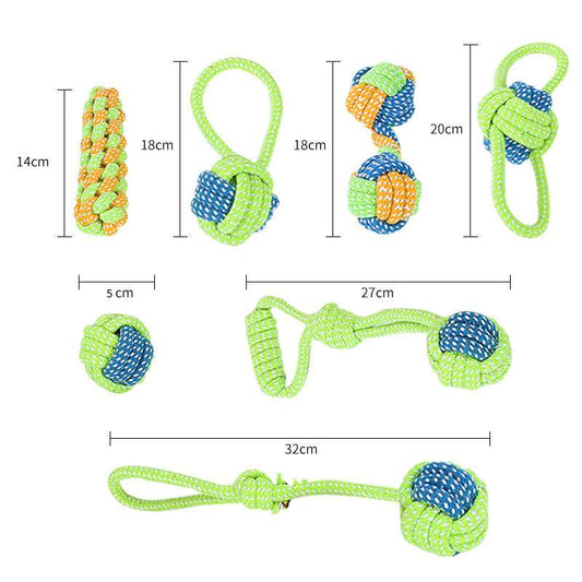 Bite-resistant Toy Set, Molar Rope Toy, Teeth Cleaning Rope - available at Sparq Mart