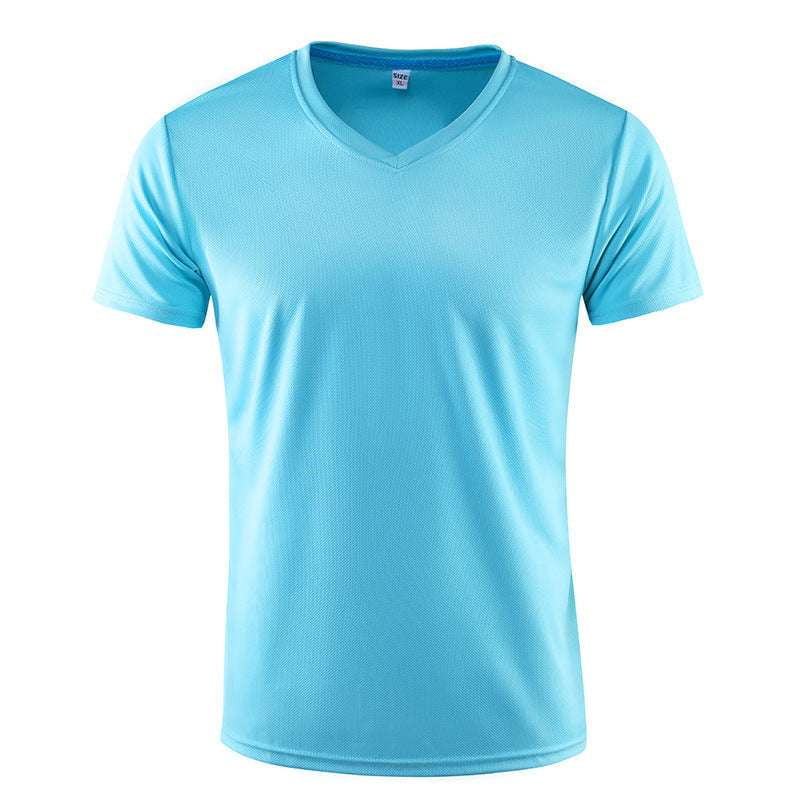 Athletic V-Neck Tee, Men's Quick-Dry Shirt, Performance Running Top - available at Sparq Mart