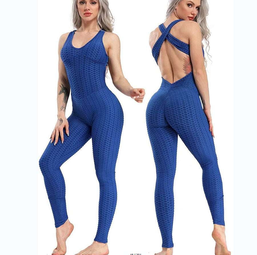 Fitness One-Piece Jumpsuit, Sports Bubble Jumpsuit, Tie-Dye Workout Bodysuit - available at Sparq Mart