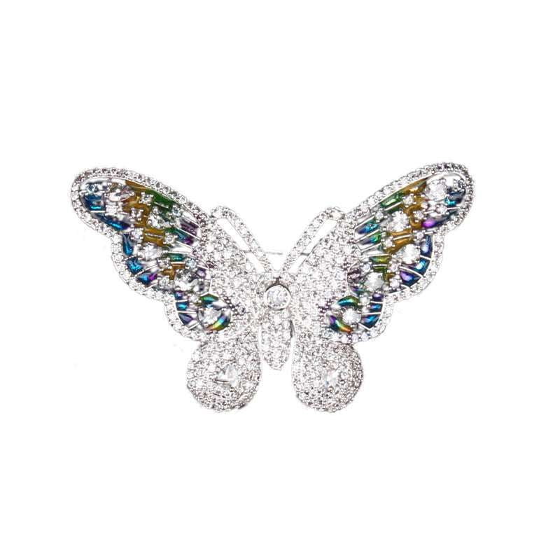 Butterfly Brooch Pin, Cubic Zirconia Wedding, Sweater Embellishment Accessory - available at Sparq Mart