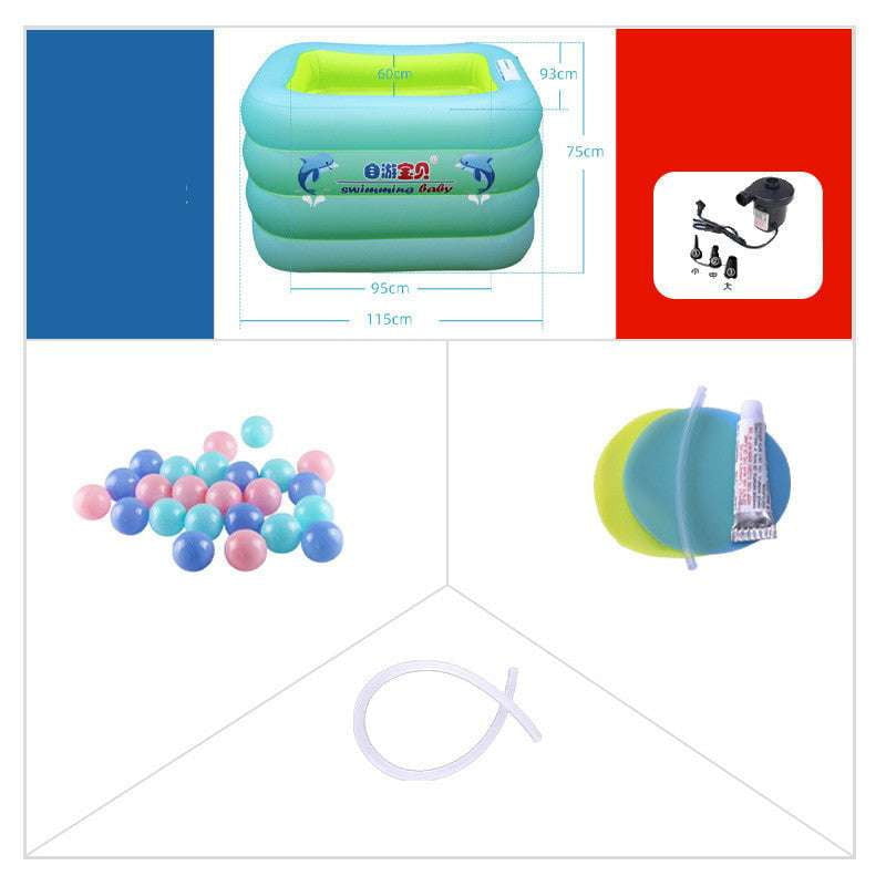 Inflatable Baby Pool, Thickened Kids Pool, Toddler Swimming Fun - available at Sparq Mart