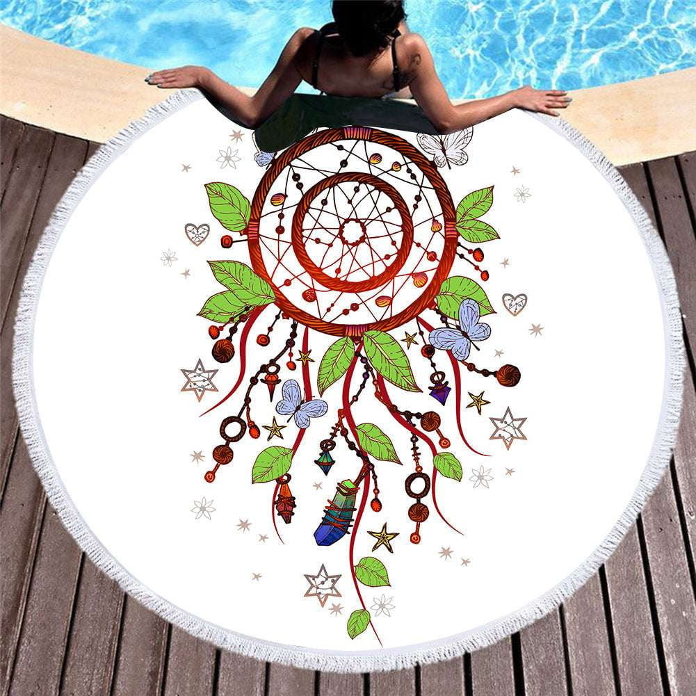 microfiber beach towel, round beach towels, summer towel fashion - available at Sparq Mart