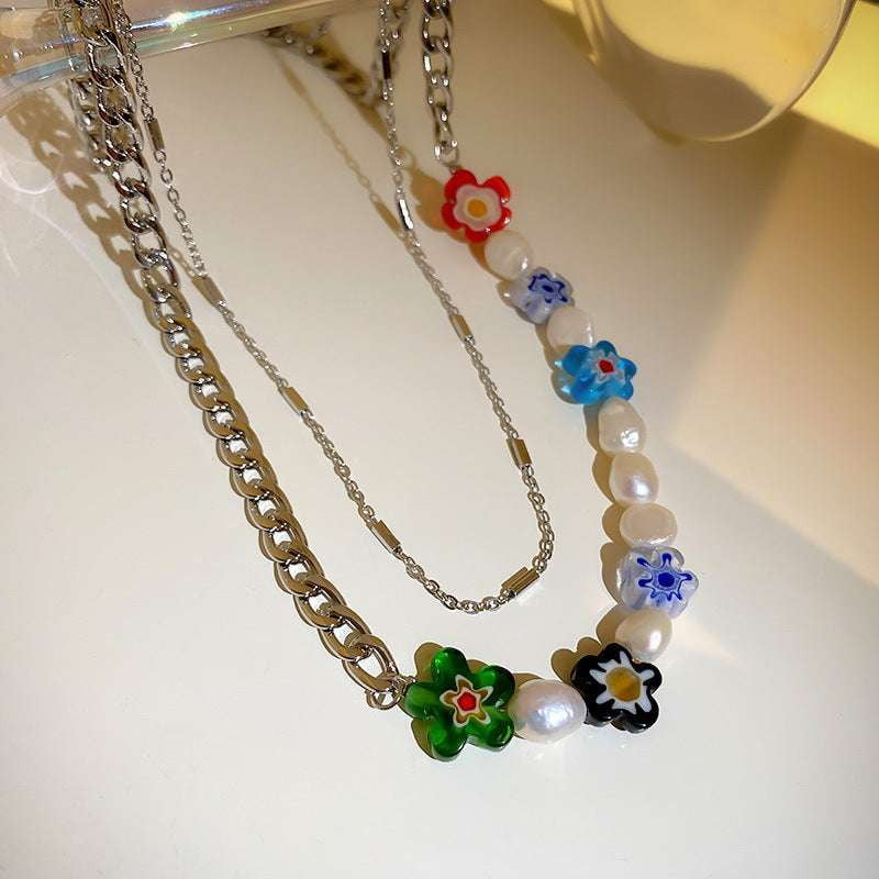 Fashion Pearl Jewelry, Freshwater Pearl Pendant, Pearl Flower Necklace - available at Sparq Mart