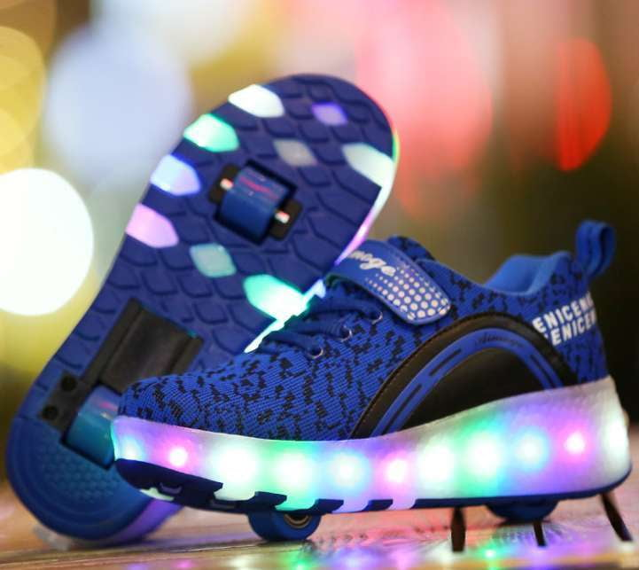 Luminous Roller Skates, Rechargeable Skating Shoes, Ultra-light Skates Online - available at Sparq Mart