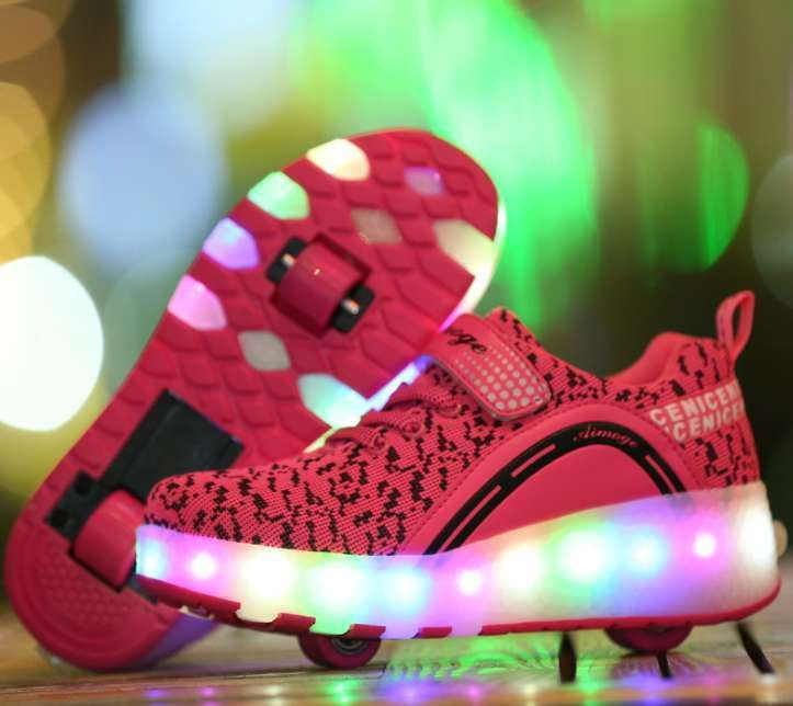 Luminous Roller Skates, Rechargeable Skating Shoes, Ultra-light Skates Online - available at Sparq Mart