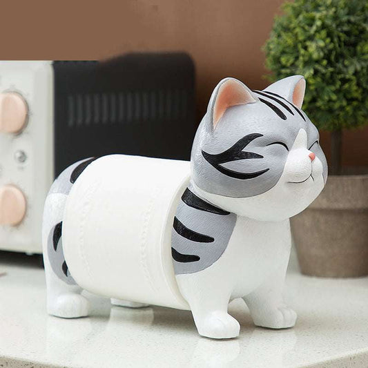 Cat Tissue Box, Resin Tissue Holder, Tabletop Decor Accessory - available at Sparq Mart