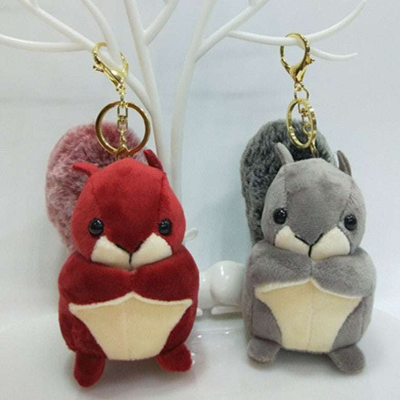 Cute Squirrel Plushie, Scented Animal Keychain, Soft Plush Squirrel - available at Sparq Mart