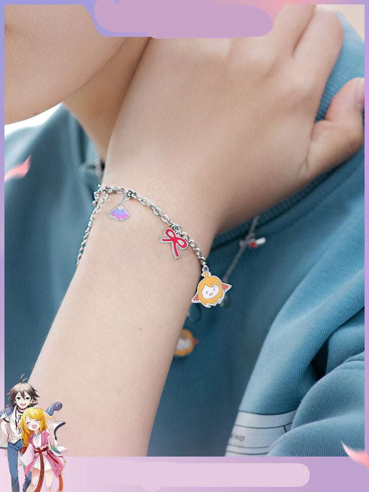 Cute Kitty Charm Bracelet, Gold Plated Animation Bracelet, Susu Girlfriends Bracelet - available at Sparq Mart