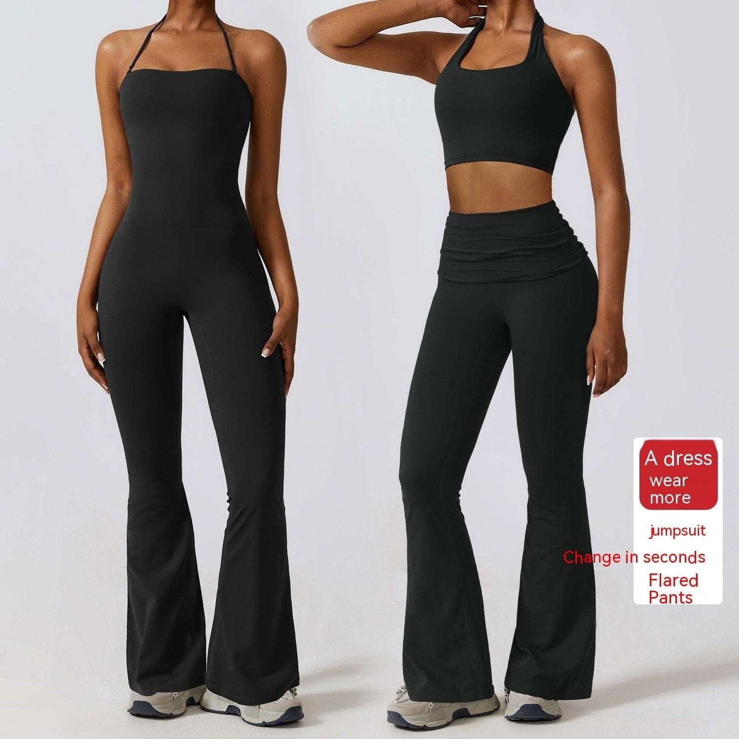 bootleg jumpsuit fit, casual waist jumpsuit, premium black jumpsuit - available at Sparq Mart