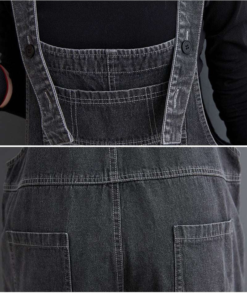 Comfortable High-Waist Overalls, Spring Casual Overalls, Women's Urban Overalls - available at Sparq Mart