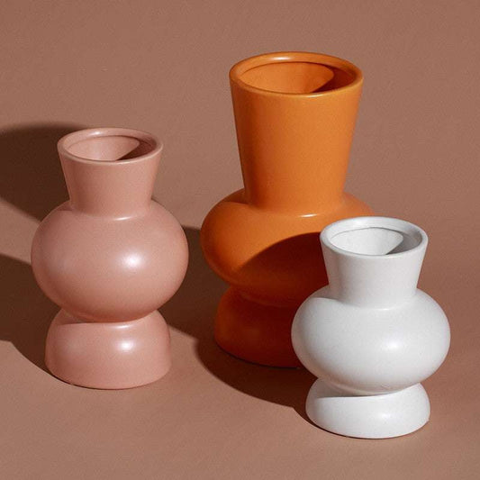 elegant desktop decor, modern home vases, Nordic ceramic vase - available at Sparq Mart