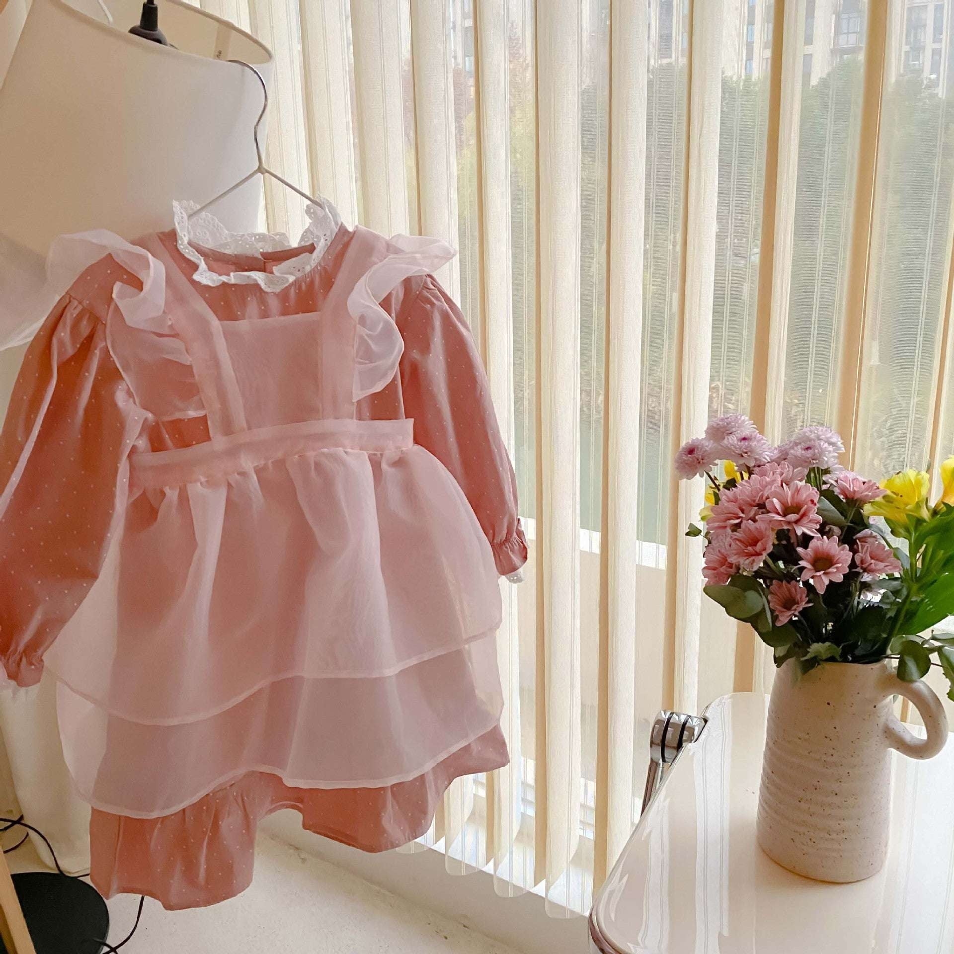 Girls Princess Dress, Organza Dress Kids, Ruffled Pink Dress - available at Sparq Mart