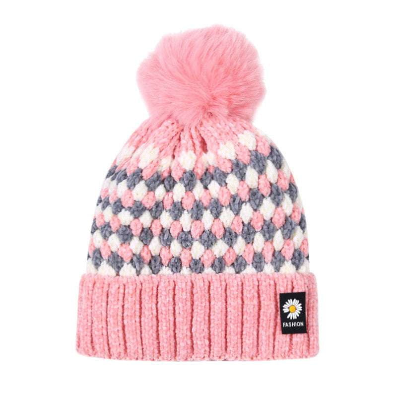 fashionable warm hat, knitted winter beanie, ladies cozy headwear - available at Sparq Mart