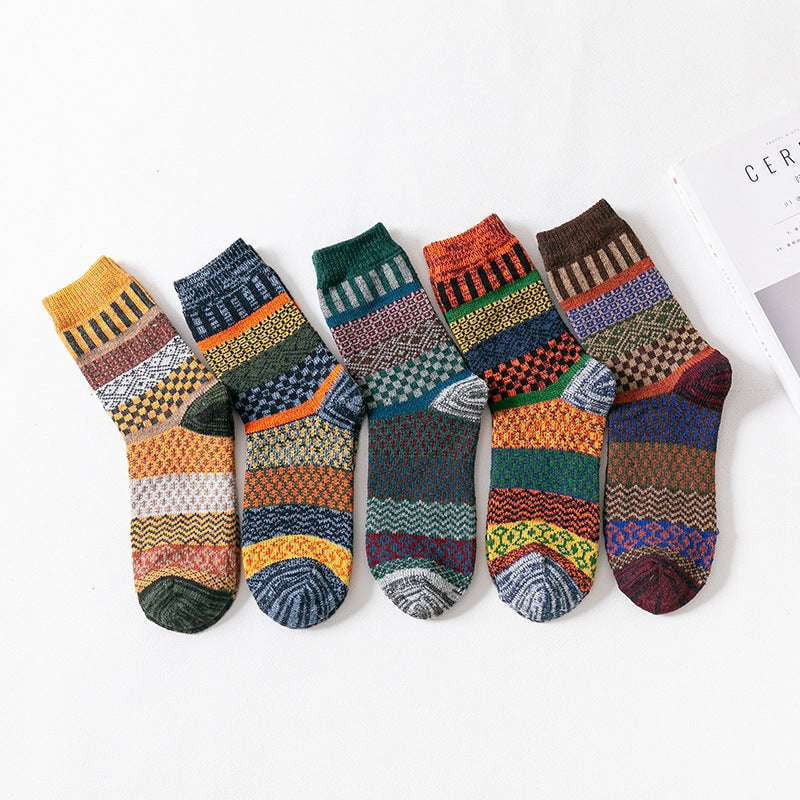 Men's Wool Socks, Thick Thread Socks, Thickened Mid-Calf Socks - available at Sparq Mart