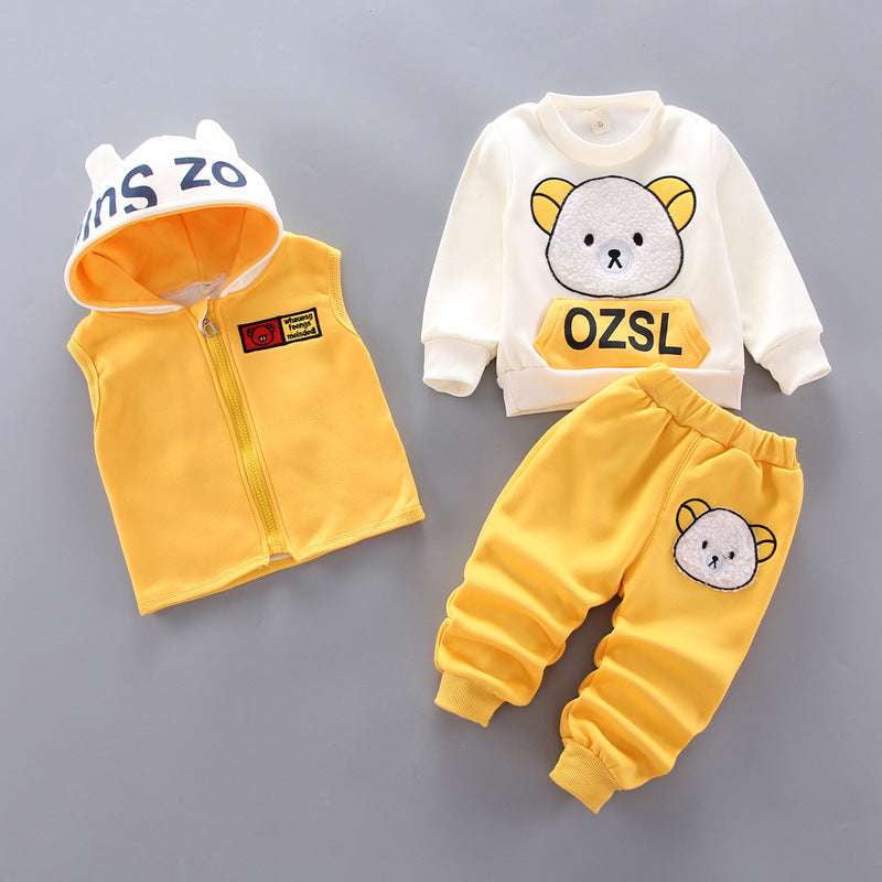 Cartoon Bear Toddler Outfit, Cozy Animal Playwear, Toddler Bear Costume Set - available at Sparq Mart