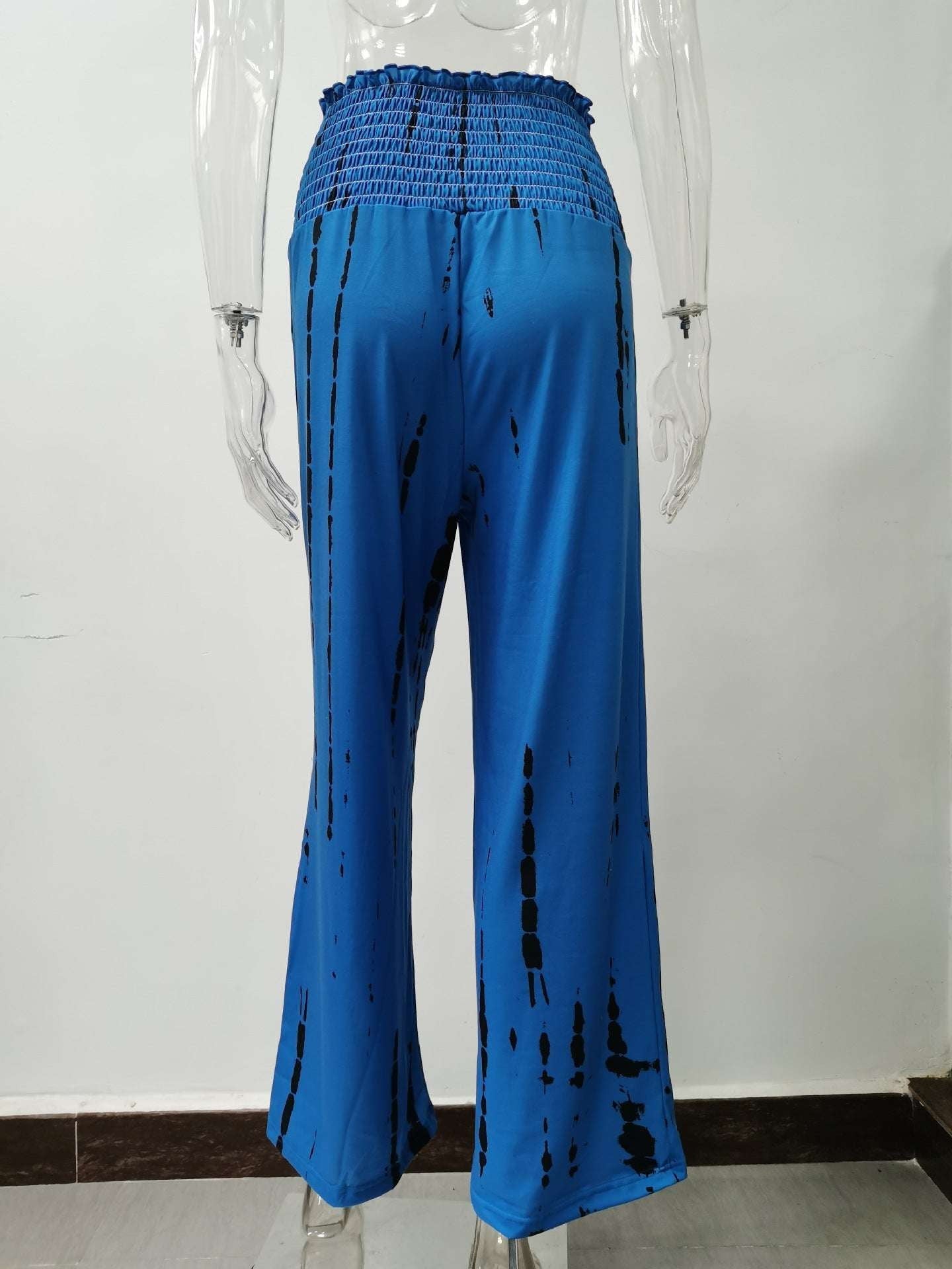 High Waist Pants Fashion, Wide Leg Elasticized Trouser, Women Casual Pocket Pants - available at Sparq Mart