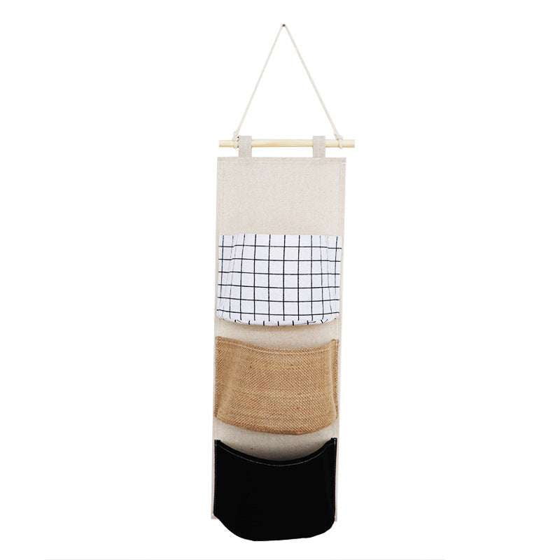 Artistic Hanging Bag, Cloth Wall Organizer, Linen Wall Storage - available at Sparq Mart