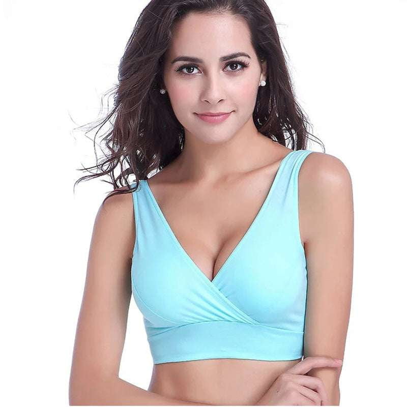 Comfortable Nursing Bra, Cotton Maternity Underwear, Wireless Support Bra - available at Sparq Mart