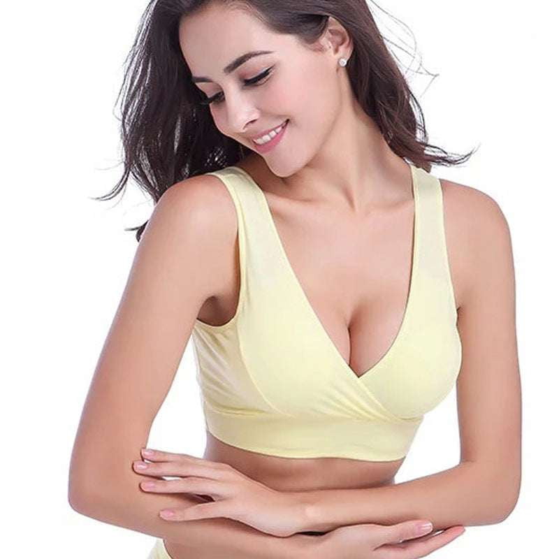 Comfortable Nursing Bra, Cotton Maternity Underwear, Wireless Support Bra - available at Sparq Mart