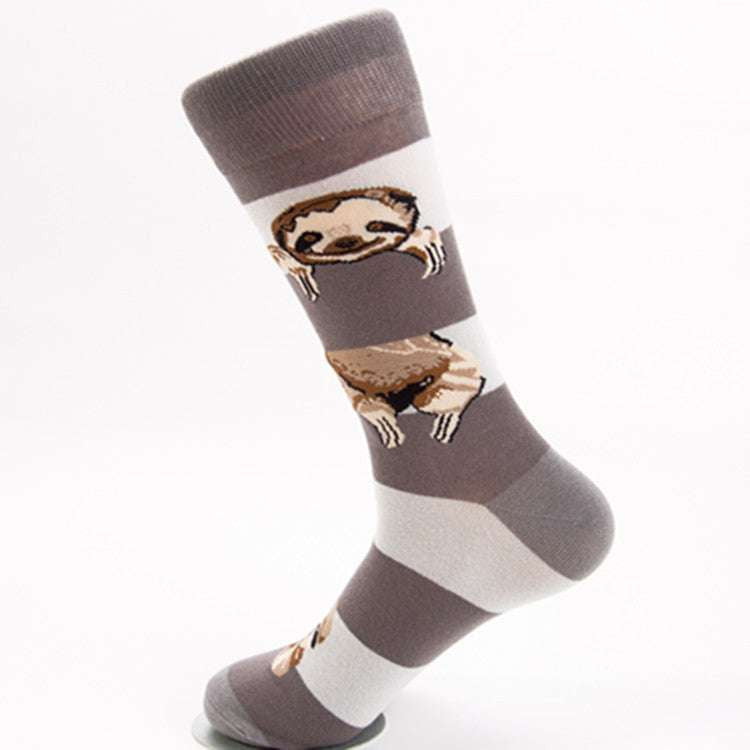 Cotton Fashion Socks, Cozy Sloth Socks, Winter Patterned Socks - available at Sparq Mart