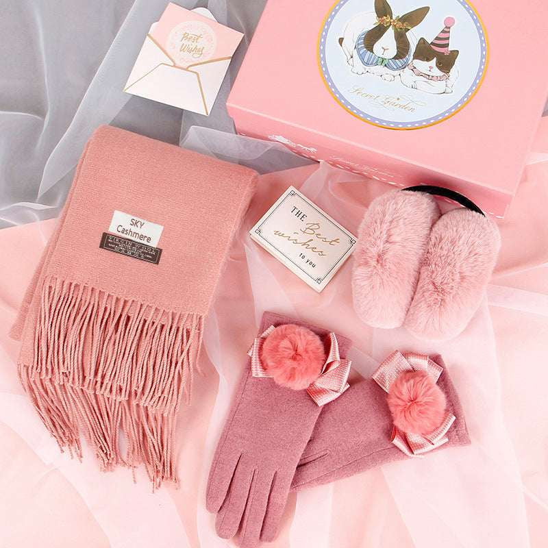 Cozy Knitwear Gift Set, Ladies Winter Accessory Kit, Women's Scarf Gloves Set - available at Sparq Mart