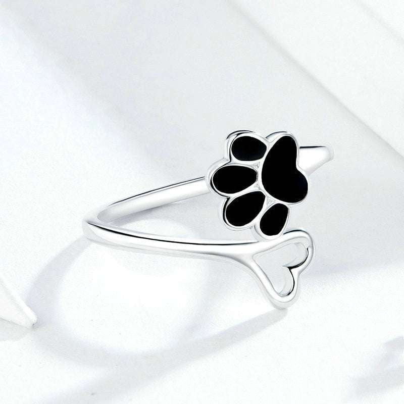 Dog Paw Ring, S925 Silver Ring, Sterling Silver Paw - available at Sparq Mart