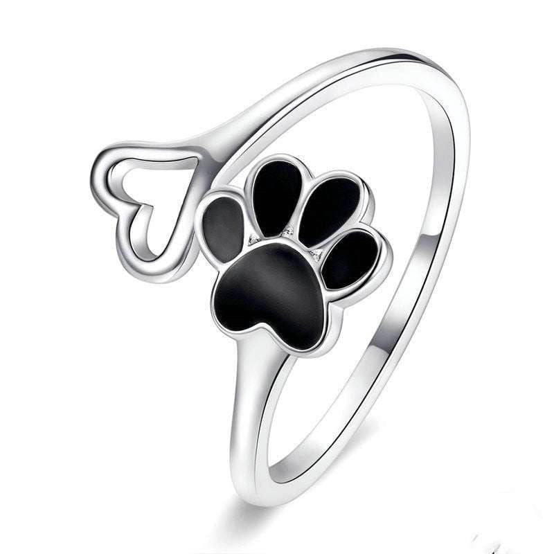 Dog Paw Ring, S925 Silver Ring, Sterling Silver Paw - available at Sparq Mart