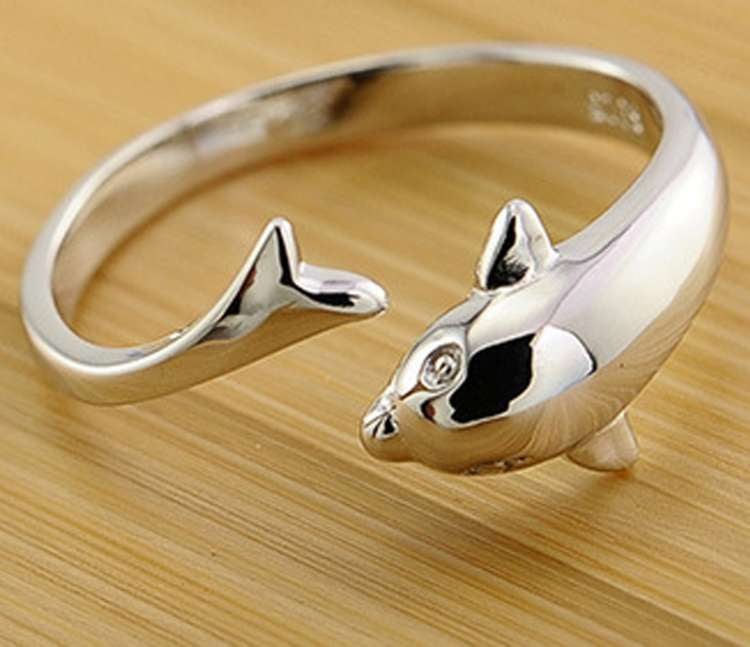 925 Sterling Jewelry, Adjustable Wedding Ring, Dolphin Silver Ring - available at Sparq Mart