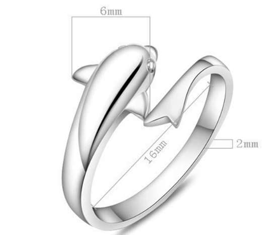 925 Sterling Jewelry, Adjustable Wedding Ring, Dolphin Silver Ring - available at Sparq Mart