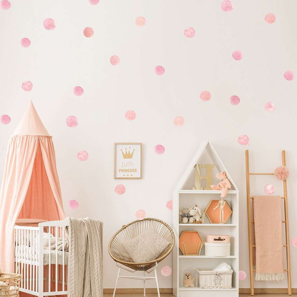 'Nursery Wall Stickers', 'Pink Dot Stickers', 'Polka Dot Decor' - available at Sparq Mart