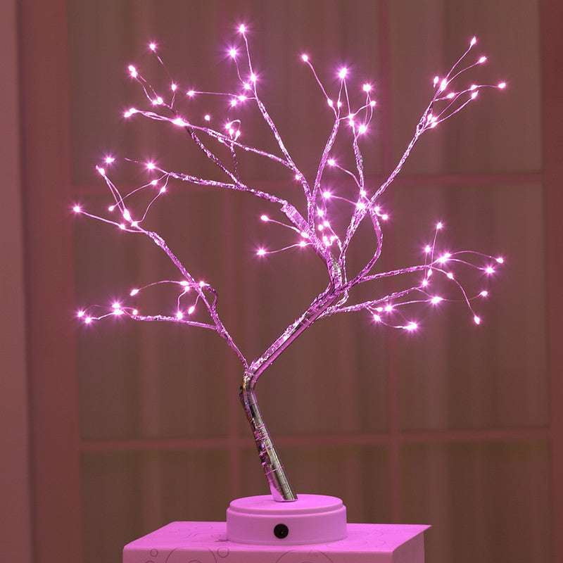 LED Bonsai Tree Light, Tabletop Night Lamp Decor, USB Ambient Lighting Tree - available at Sparq Mart