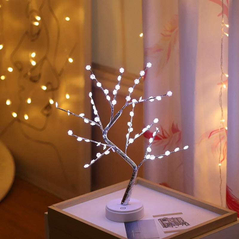 LED Bonsai Tree Light, Tabletop Night Lamp Decor, USB Ambient Lighting Tree - available at Sparq Mart