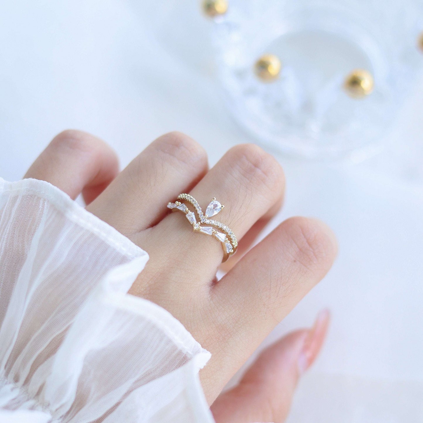 Gift, Micro-set ring, Romantic design - available at Sparq Mart