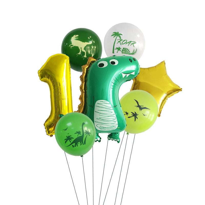 Dinosaur Balloon Numbers, Jungle Birthday Balloons, Party Decor Set - available at Sparq Mart