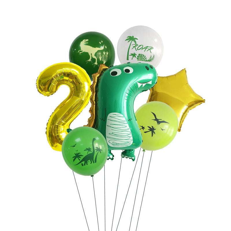 Dinosaur Balloon Numbers, Jungle Birthday Balloons, Party Decor Set - available at Sparq Mart