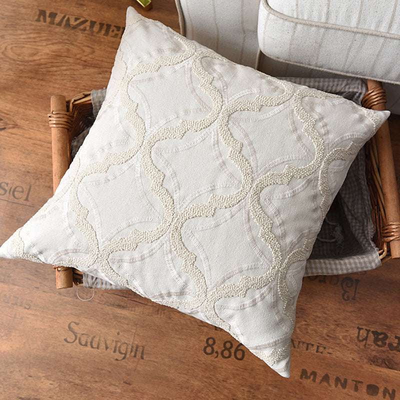 Decorative Pillow Covers, Embroidered Cotton Pillowcase, Minimalist Style Pillowcase - available at Sparq Mart