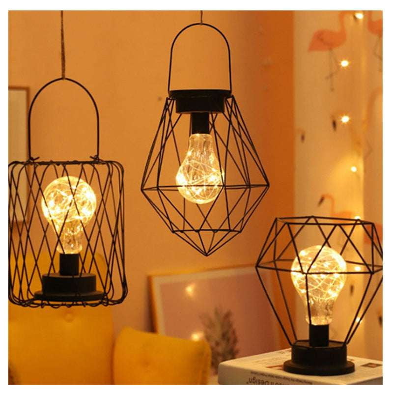 Gift Decoration Light, Iron Diamond Lantern, LED Decorative Light - available at Sparq Mart