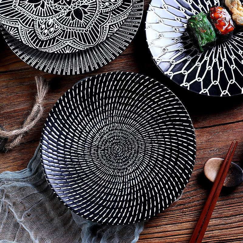 Creative Home Dinnerware, Japanese Ceramic Plates, Underglaze Color Dishware - available at Sparq Mart