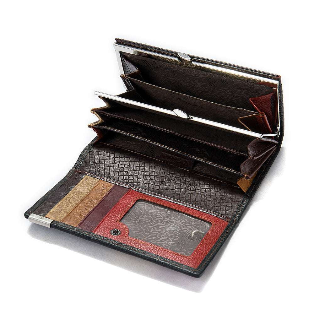 geometric pattern purse, vintage wallet female, women's leather wallets - available at Sparq Mart