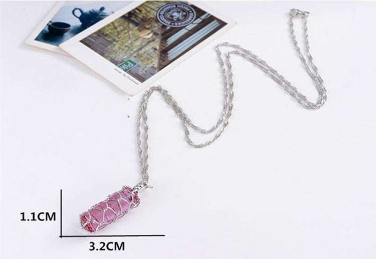 Elegant Evening Jewelry, Luminous Silver Necklace, Silver Pendant Chain - available at Sparq Mart