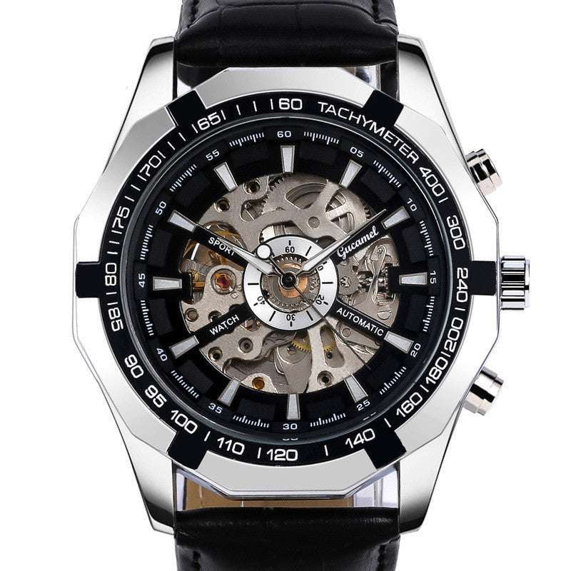 Elegant Timepiece Collectible, Mechanical Steel Wristwatch, Waterproof Business Watch - available at Sparq Mart