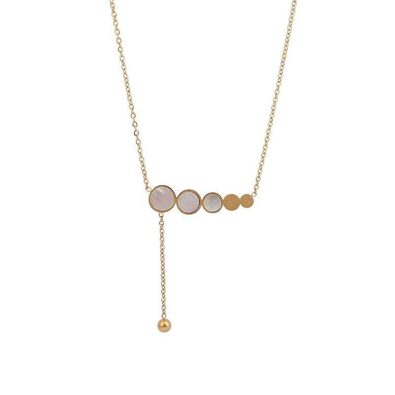 Elegant Pearl Necklace, Gold Chain Pendant, Temperament Pendant Jewelry - available at Sparq Mart