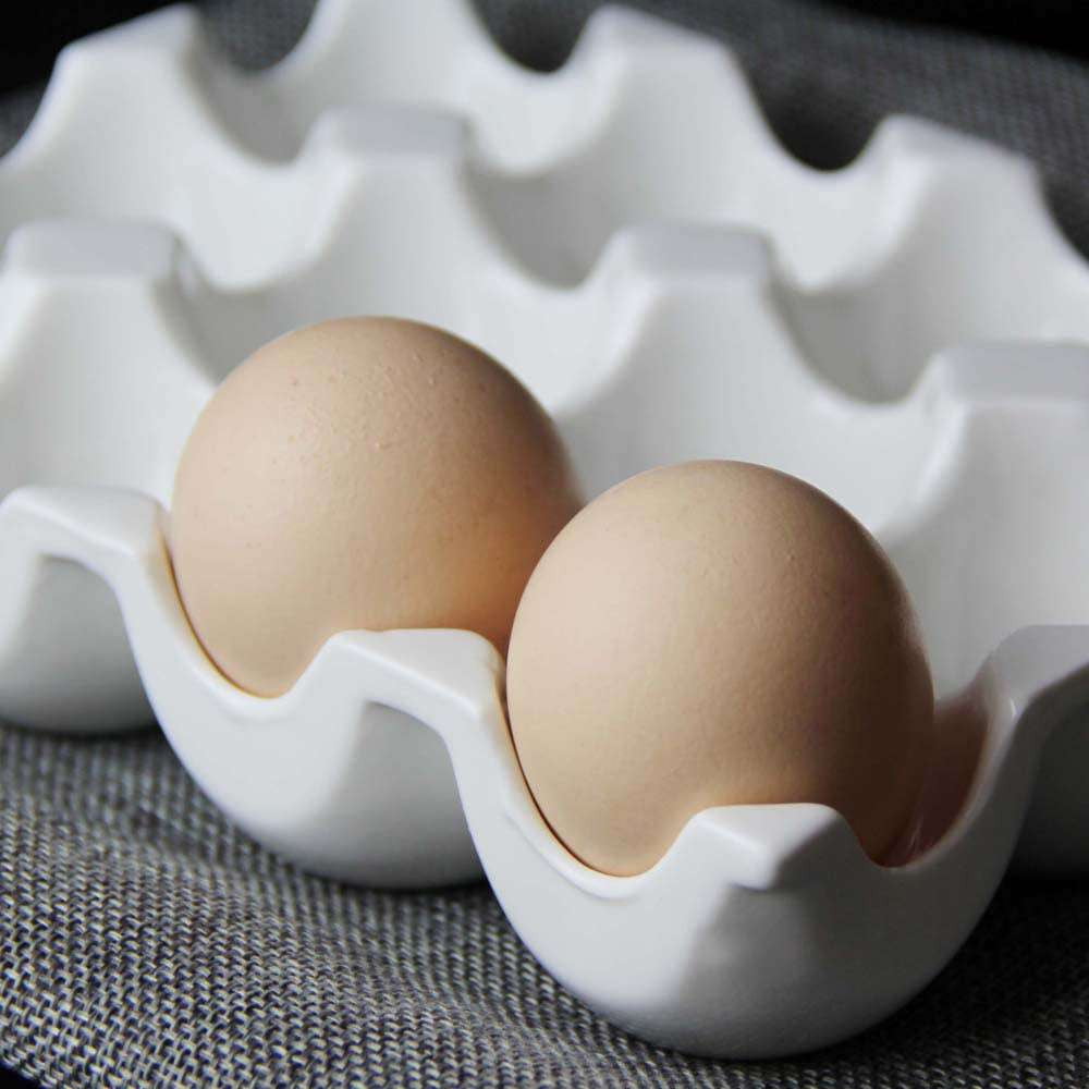 Porcelain Egg Organizer Kitchen Storage Solutions Decorative Egg Holder - available at Sparq Mart